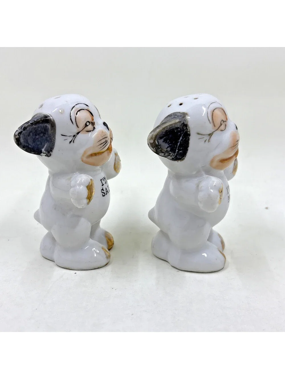 VINTAGE Cute Little Cat Salt and Pepper Shaker Matching Set Made In JAPAN